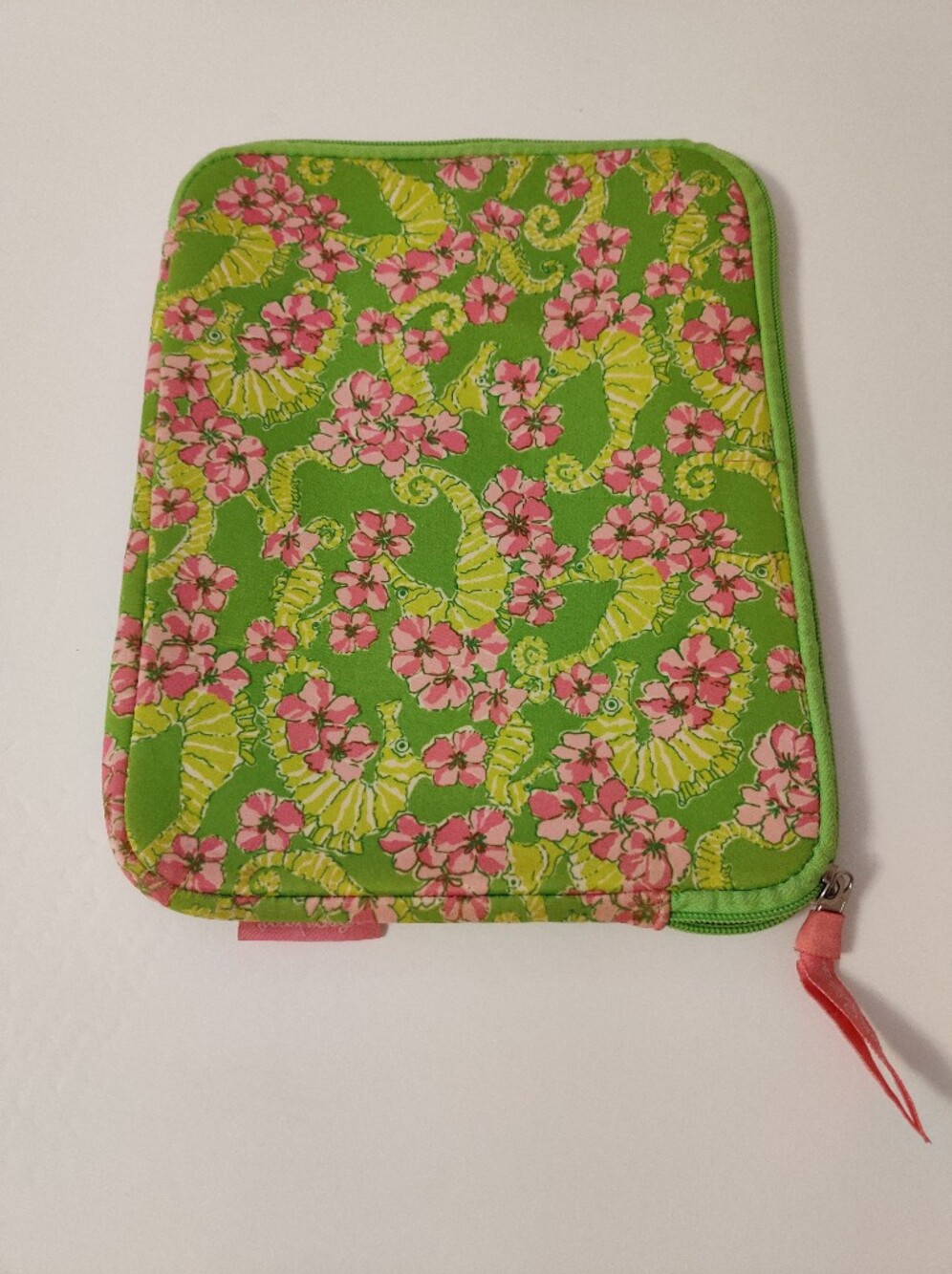 Lilly Pulitzer Green Floral Tablet Sleeve Case - Pink & Lime Design